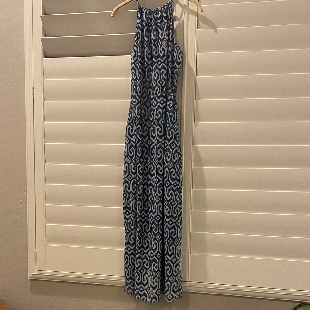 Velvet by Graham & Spencer Blue Patterned Maxi Dress - Picture 5 of 6
